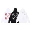 1083 Off-White 2025 Autumn/Winter New OW Retro Arrow Pattern Printed Men's and Women's Hoodie Sweatshirt