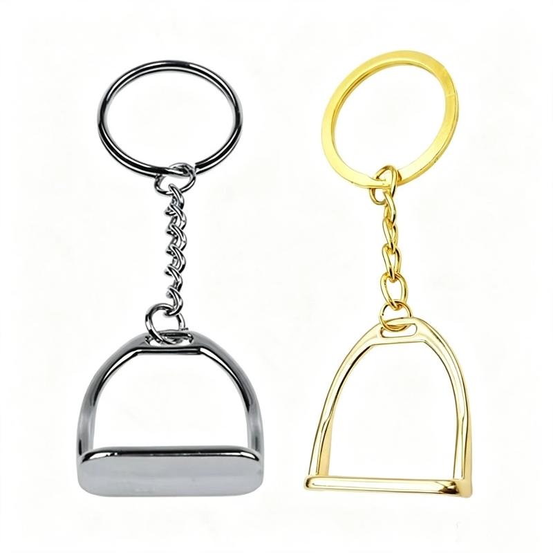 Equestrian Horse Stirrup Keychain Cute Animal Themed Decor Accessory 1Pcs Lightweight for Backpack Pendant Daily Use