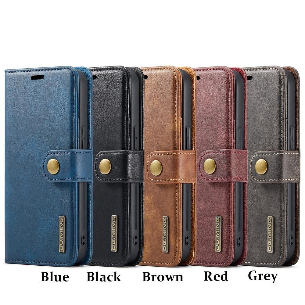 DG.MING 2 в 1 Магнитный съемный чехол-бумажник из воловьей кожи для телефона Samsung S23 S22 S21Ultra Plus S21 S20FE A14 A13 A53/iPhone 15 14 13 12Pro Max