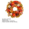 18 Inch Fall Wreath for Front Door Autumn Artificial Wreath with Pumpkin Maple Leaves Berries Pine Cones for Thanksgiving