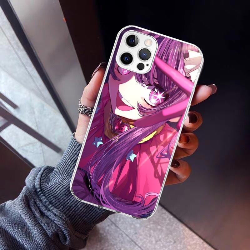 Oshi No Ko Phone Case For iPhone 17 Air 11 13 Mini 14 15 Plus 16 12 Pro Max 16E SE 7 8 Pattern Soft TPU Back Cover  13 12 Mini 1