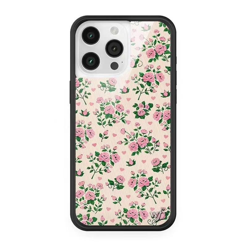 Wildflower Cute Cherry Deer Phone Case IPhone 17 Pro Max 16 15 Plus 14 13 12 Shockproof Art Design