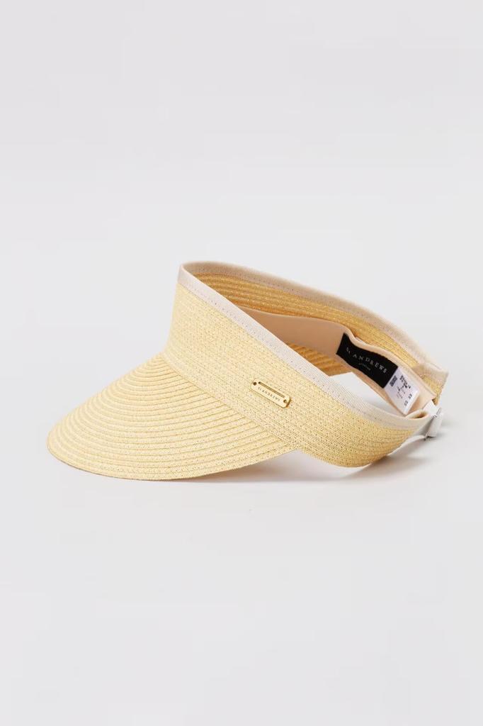 [St. Andrews] Women's Paper Braid Sun Visor (Head Circumference 56cm)  Golf Hat  042-4187504 040Beige SM