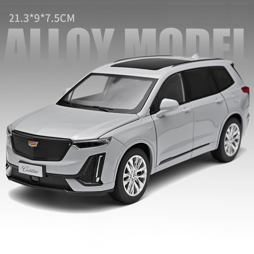 НОВИНКА 1:24 Cadillac XT6 Внедорожник Литой Модель Автомобиля Игрушка Металлическое Литье Под Давлением Оттяжная Машинка Со Звуком и Светом Игрушки для Коллекционирования Транспортное Средство