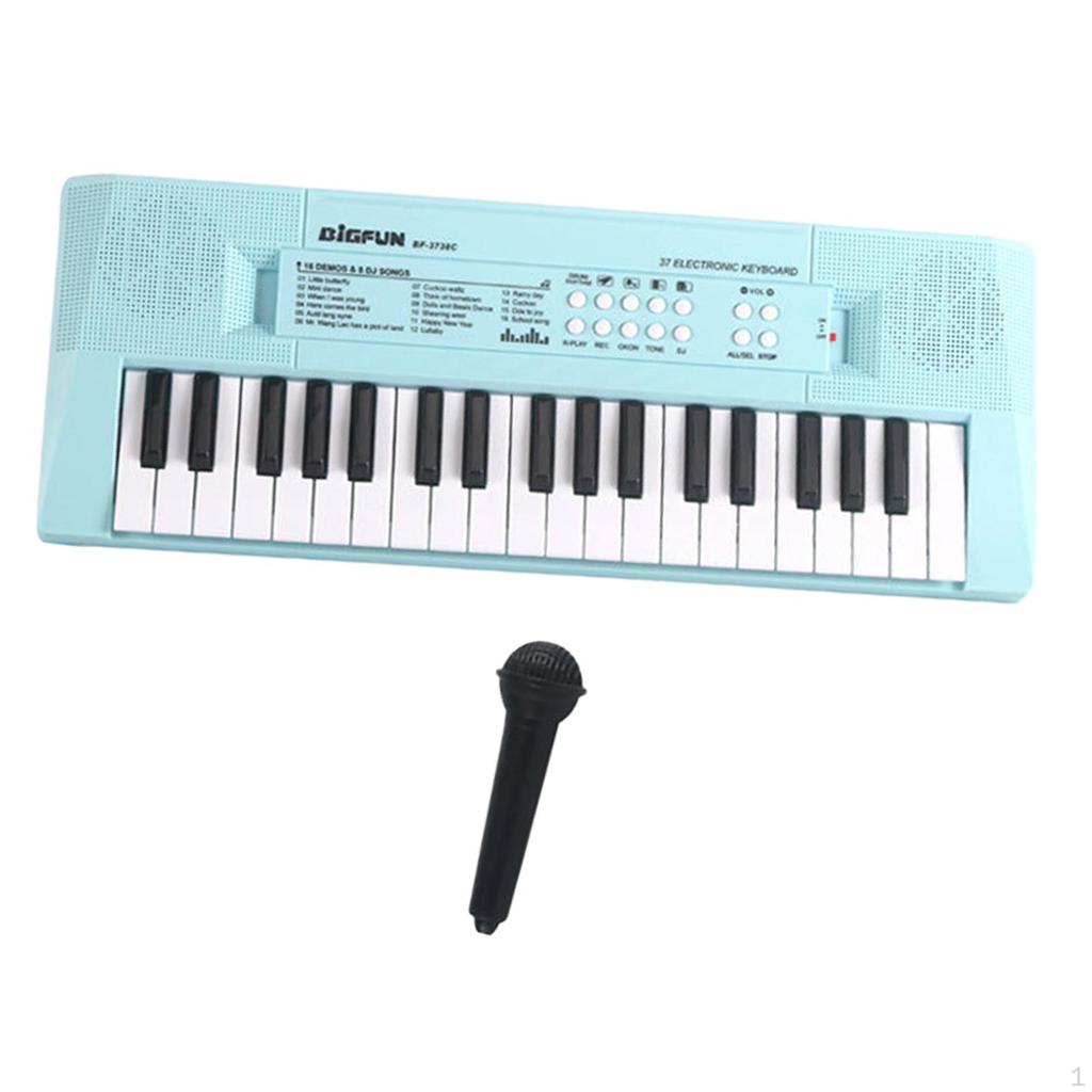 Children Piano Instrument Toy Musical W/Mic Portable Multifunctional 37 Keys Electronic Kids