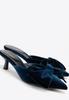 Wittchen Women's Pumps With Bow, Navy Blue, Navy Blue Textile Material