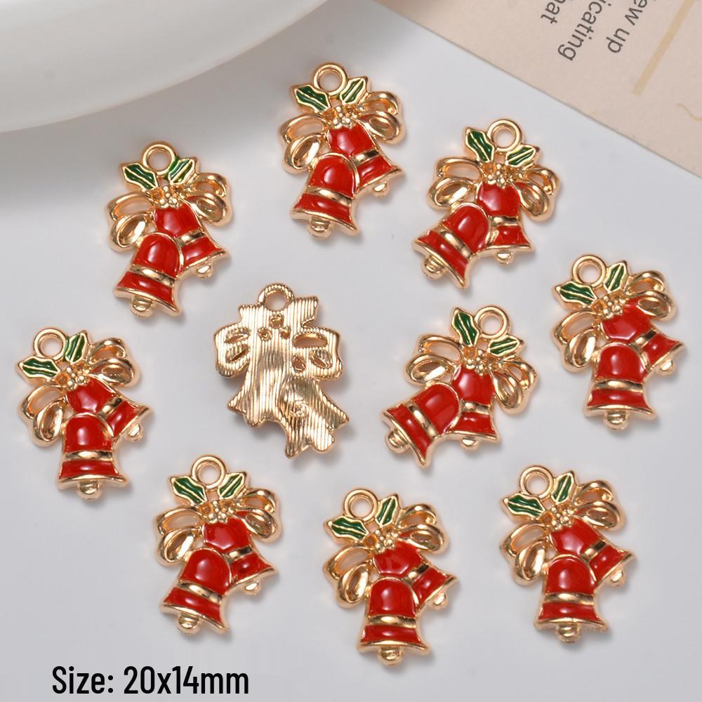 Рождественские шармы с каплями масла: Подвески Санта и Елка для серег своими руками