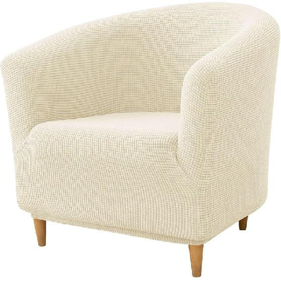 Чехол на клубное кресло, Эластичный клетчатый чехол на кресло-бочку, Съемные чехлы для кресла с подлокотниками, 1 предмет, Чехлы на кресло-бочку с эластичным низом для гостиной