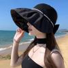 Летняя женская шляпа-ведро с защитой от ультрафиолета, широкополая, пустая, солнцезащитная шляпа для женщин и девушек, для отдыха на пляже, для тура, с возможностью перемещения