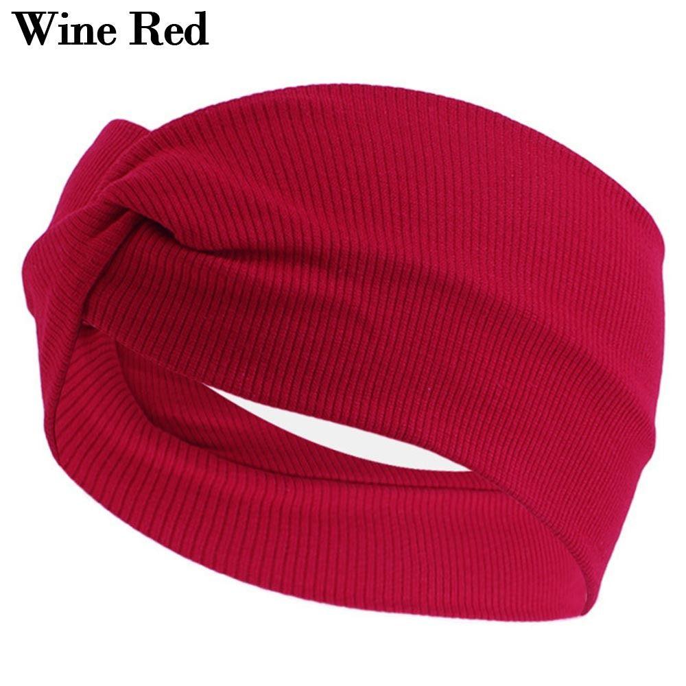 Elastic New Fold Yoga Hairband Turban Running Headwrap Wide Sports Headband Stretch Hair Band