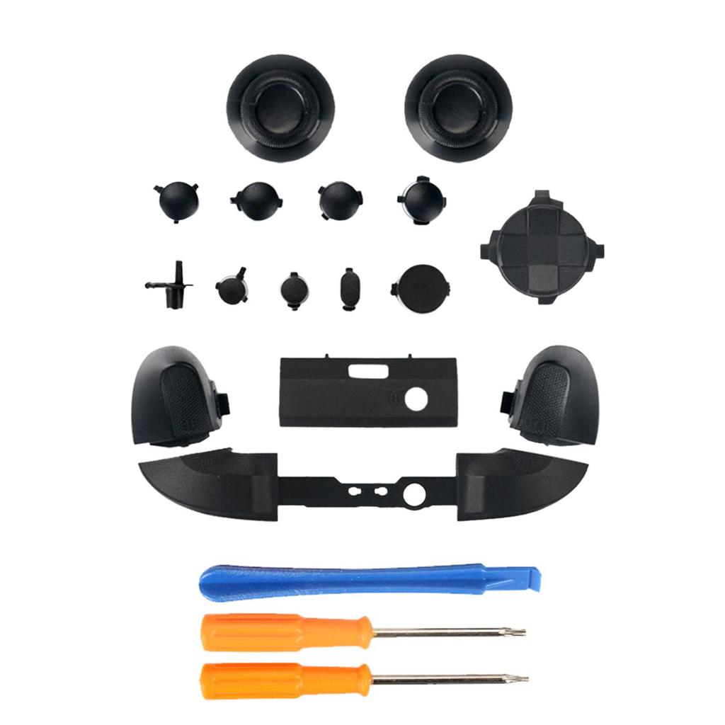 Replacement Plastic Button Kit for Xbox Series X Controller Full Set with Tools Black