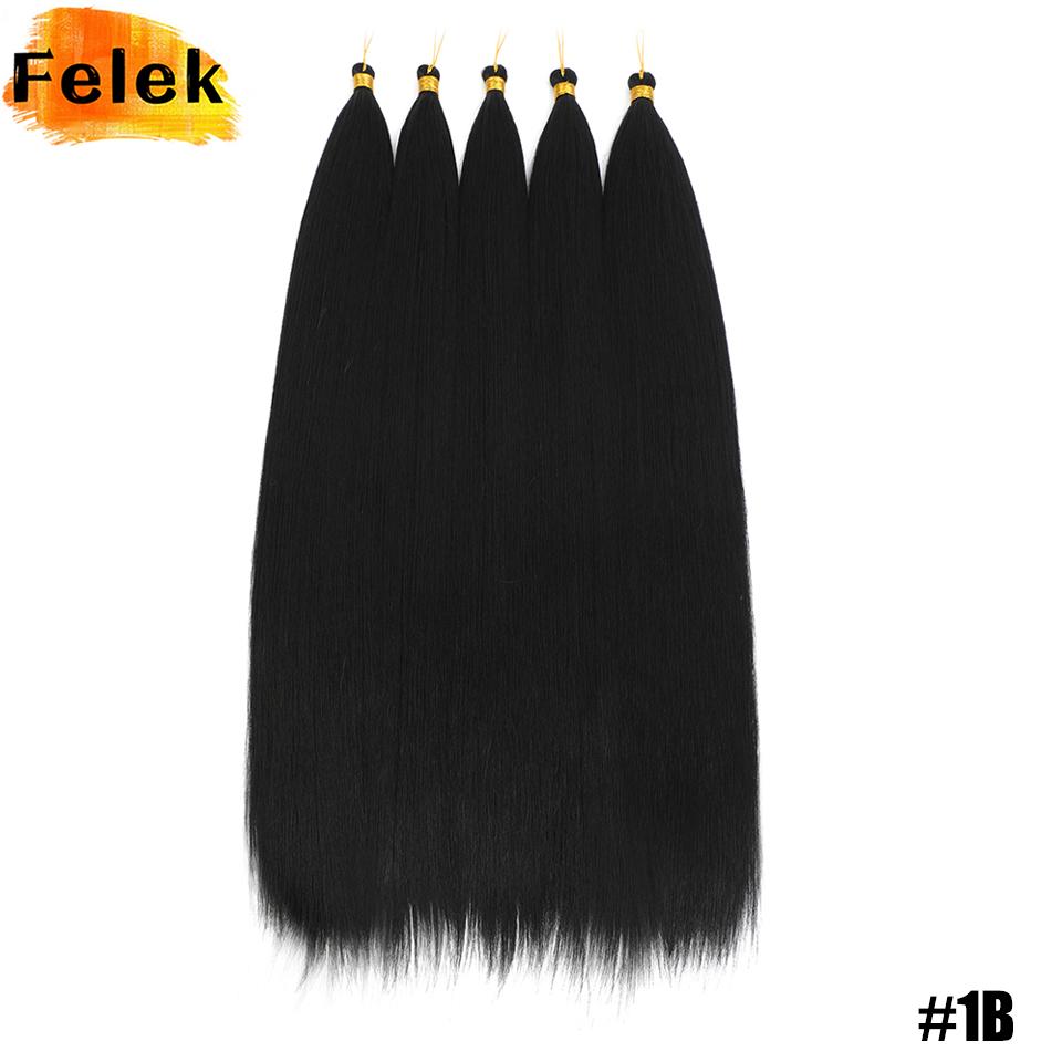 Bone Straight Crotchet Braids Hair Extensions 3Pcs Synthetic Ariel Straight Pony Hair Bundles 30 Inch Ombre Blonde Braiding Hair
