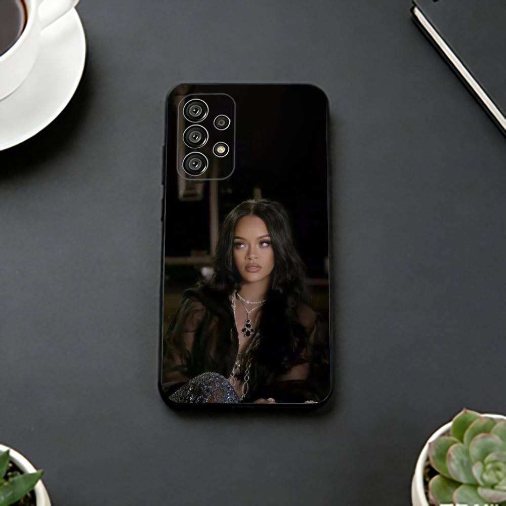 Горячий чехол для телефона S-певицы R-Рианны для Samsung S25,S24,S21,S22,S23,S30,Ultra,S20,Plus,Fe,Lite,Note,10,Черная крышка