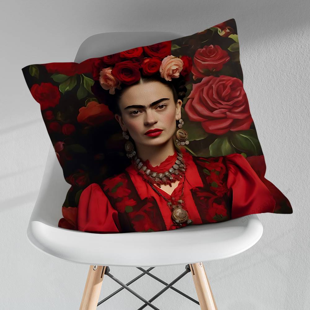 FFridas KKahlo Artiste Pillowcase for Sofa Room Office Decor Printing Merchandise AllMatch Cushion Cover