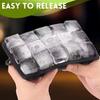 Food Grade Silicone Ice Cube Tray with Lid Non-Stick Easy Stackable Dishwasher Safe Freezer Mold for Cocktail Whiskey DIY 2/1Pcs 6