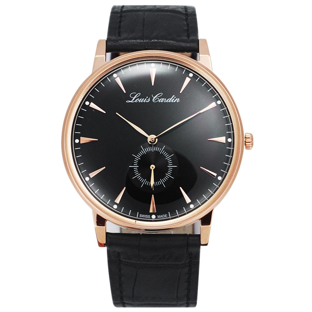Luiseukadin Lc004Brobk_M_I Swiss-Made Classic Slim Men'S Leather Watch