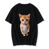 Funny Cat Print Womens Casual T Shirt Mens Summer T Shirt Girls Boys Casual Fashion Clothes