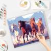 Рамка для рисования лошадей по номерам для взрослых, наборы с животными, картина, художественная акриловая краска, сделай сам, подарочная краска с номером для украшения дома, 40x50 см