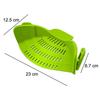 Silicone Kitchen Strainer Clip Pan Drain Rack Bowl Funnel Rice Pasta Vegetable Washing Colander Draining Excess Liquid Univers