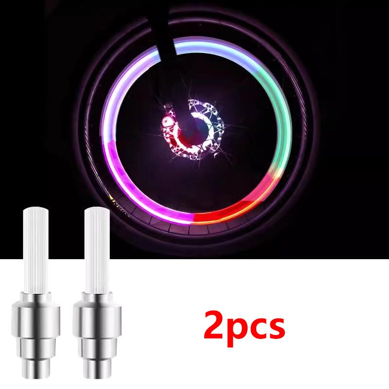 Светодиодный фонарь для вентиля велосипеда, неоновый фонарь для спиц велосипеда, фонарь для вентиля шины велосипеда, предупреждающий фонарь для ночной езды Аксессуары для велосипеда