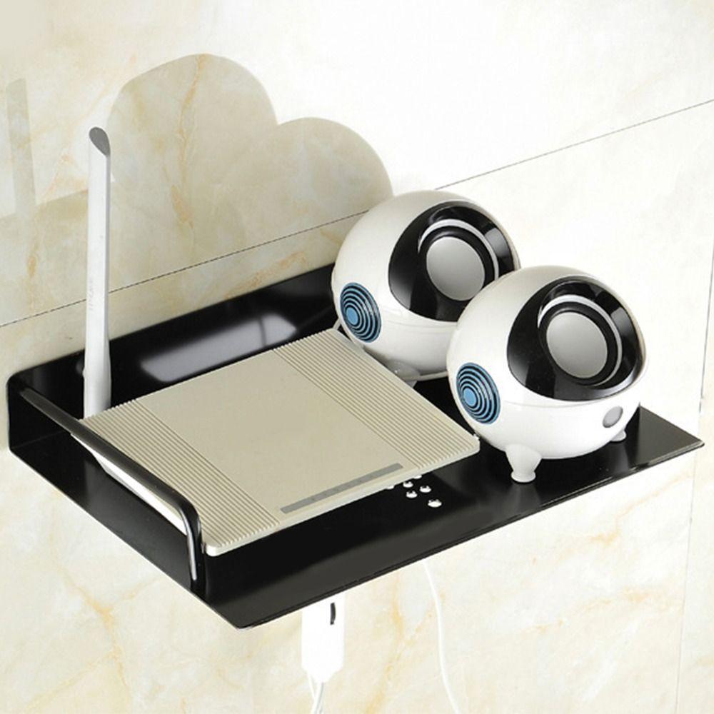 Металлическая полка для маршрутизатора, настенное крепление, держатель проектора, прочная стойка для маршрутизатора, гостиная, спальня