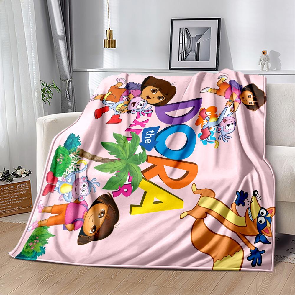 Dora Explorer Blanket Soft Warm Cozy Great for Livingroom Bedding Couch Four Seasons Universal Modern Unique Gift for Family and Friends Camping