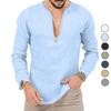 Men's Deep V-neck Shirt Europe and The United States Solid Color Tops Sports Men's T-shirt