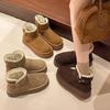 Fur Integrated Thick-soled Snow Boots Women's 2025 New Winter Short Boots Piled and Thickened Warm Northeast Snow Cotton Shoes