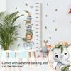 BEVCLOUD Kids Height Chart Wall Sticker Jungle Animals Growth Tracker Removable Decor