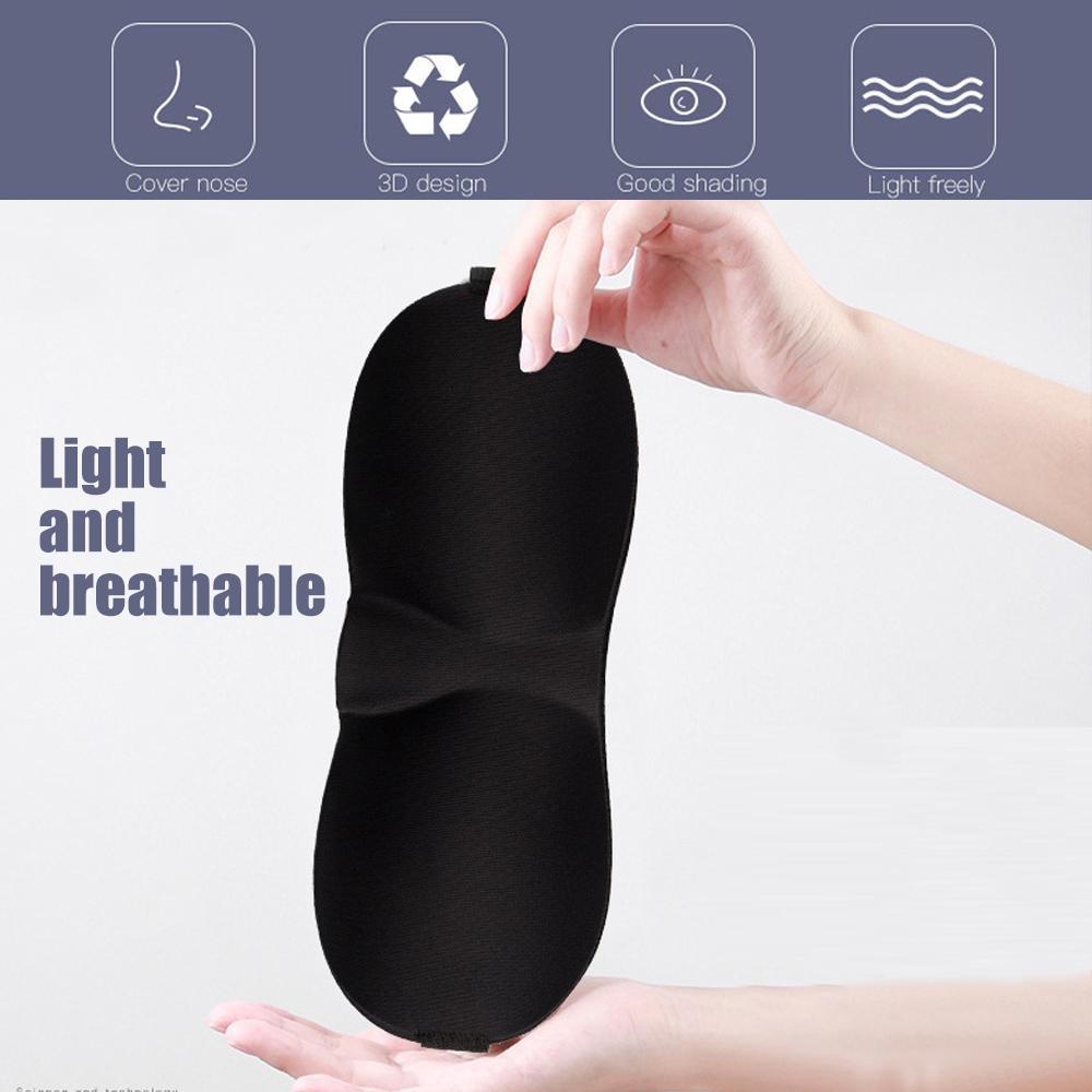 1 шт. 3D маска для сна для сна, путешествий, отдыха, средства для отдыха, средства для ухода за глазами, чехол для век для женщин и мужчин, портативная повязка на глаза, затеняющая повязка на глаз