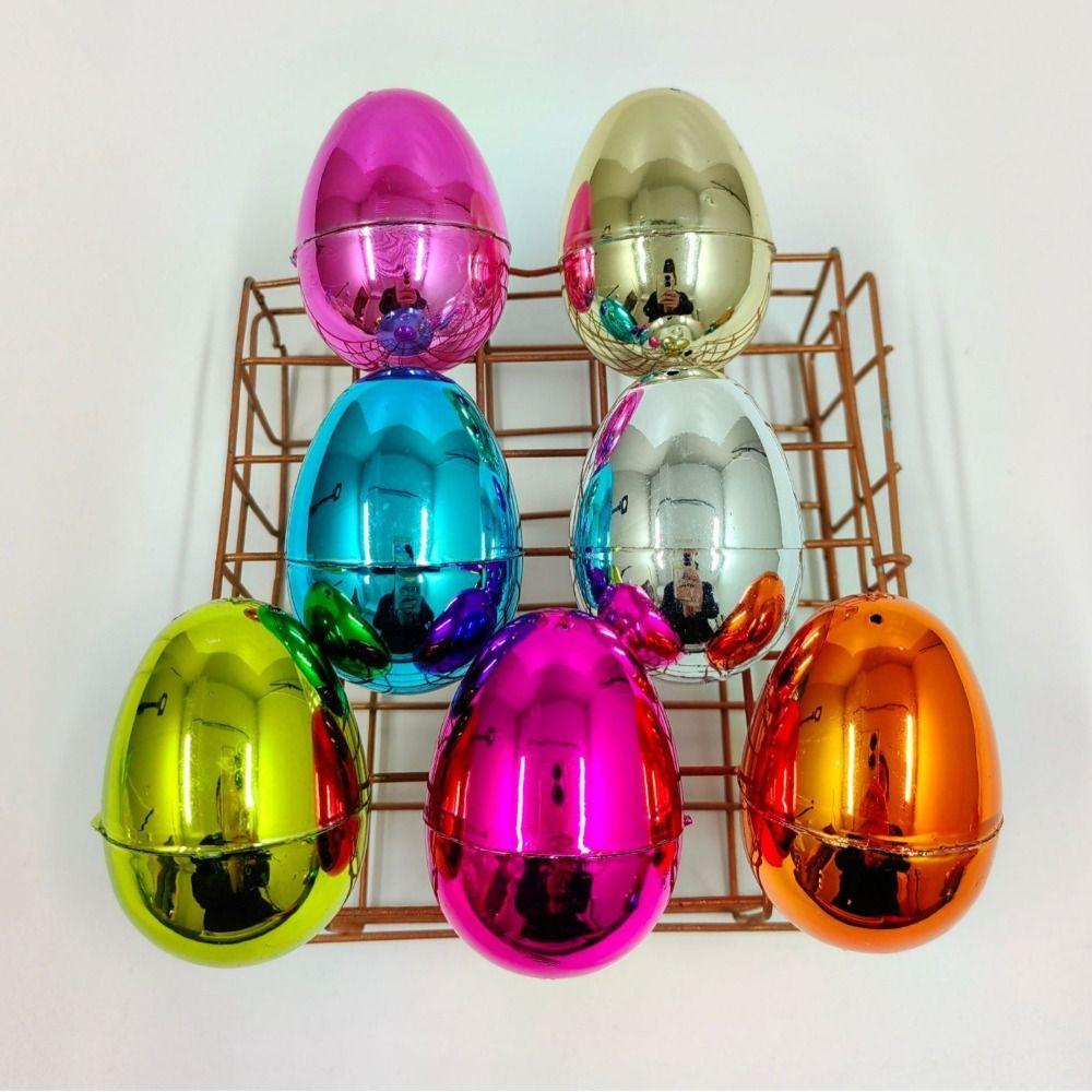 6Pcs Party Supplies Fillable Easter Eggs Favors Happy Easter Openable Egg Toys Plastic Easter Egg