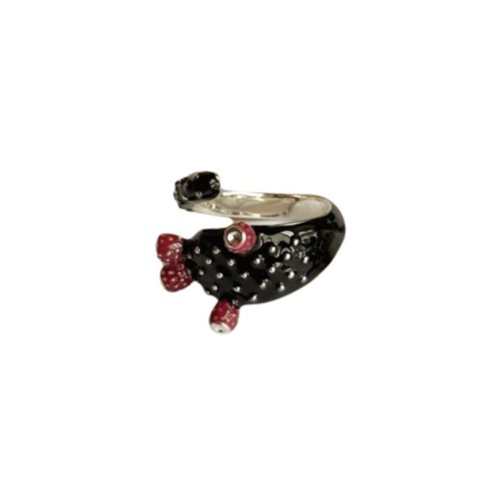 Капающее масло Кактус Капающее масло Кольцо Корейский стиль Эмалевое кольцо Модный дизайн Кольцо с росписью Подарок