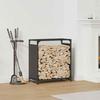 VidaXL Firewood Rack Black 60x28x65 Cm, Fireplace Log Holder, Log Holder, Log Rack, 864199