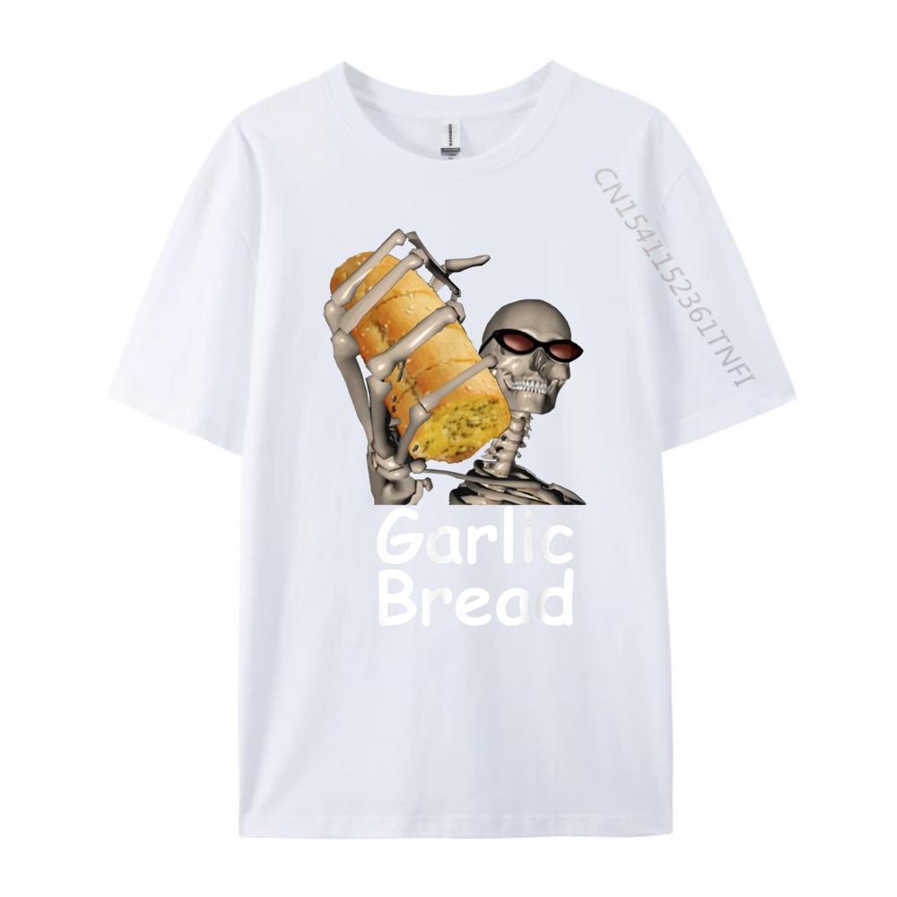 Garlic Bread Skeleton Funny Graphic Tees Men Clothes Big And Tall Graphic