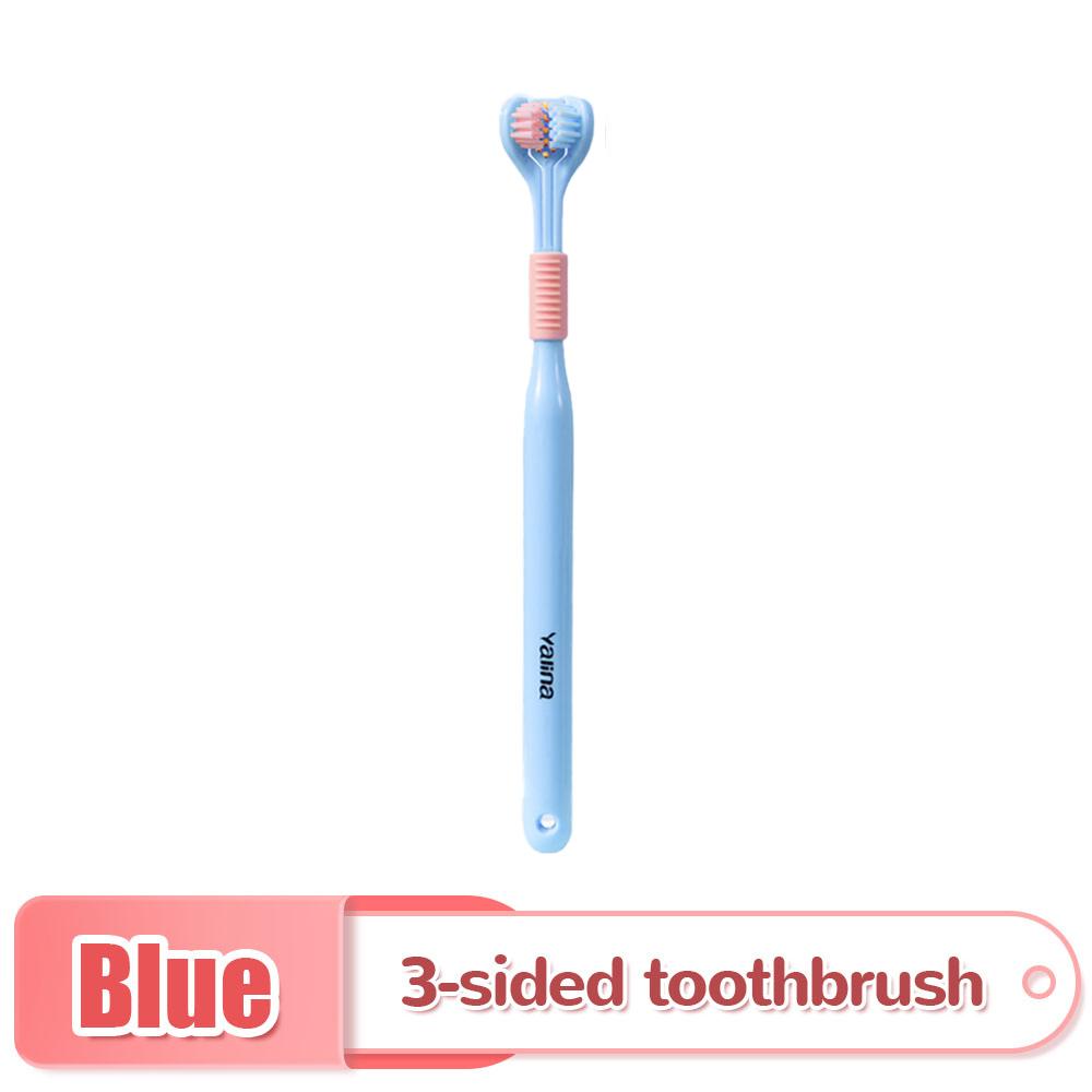 360 Degree Three-sided Soft Bristle Toothbrush Oral Care Safety Toothbrush Teeth Deep Cleaning Portable Travel Dental Oral Care