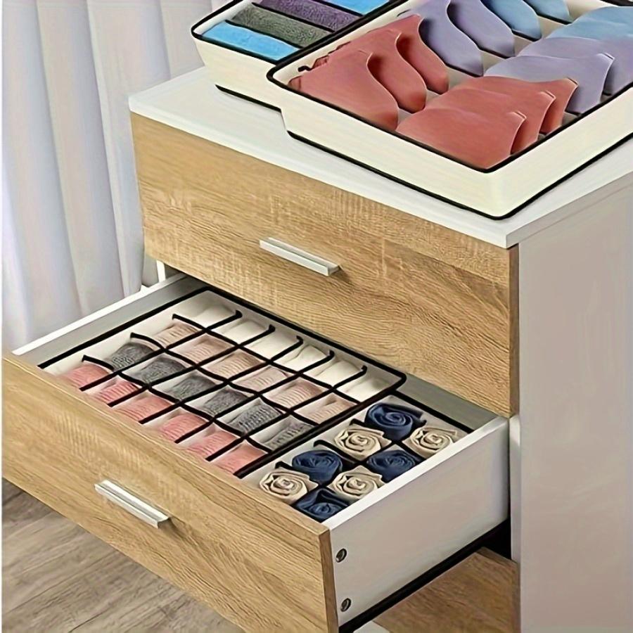 4pcs/ Set Underwear Bra Storage Box Drawer Wardrobe Underwear Storage Box Scarf Socks Bra Storage Box