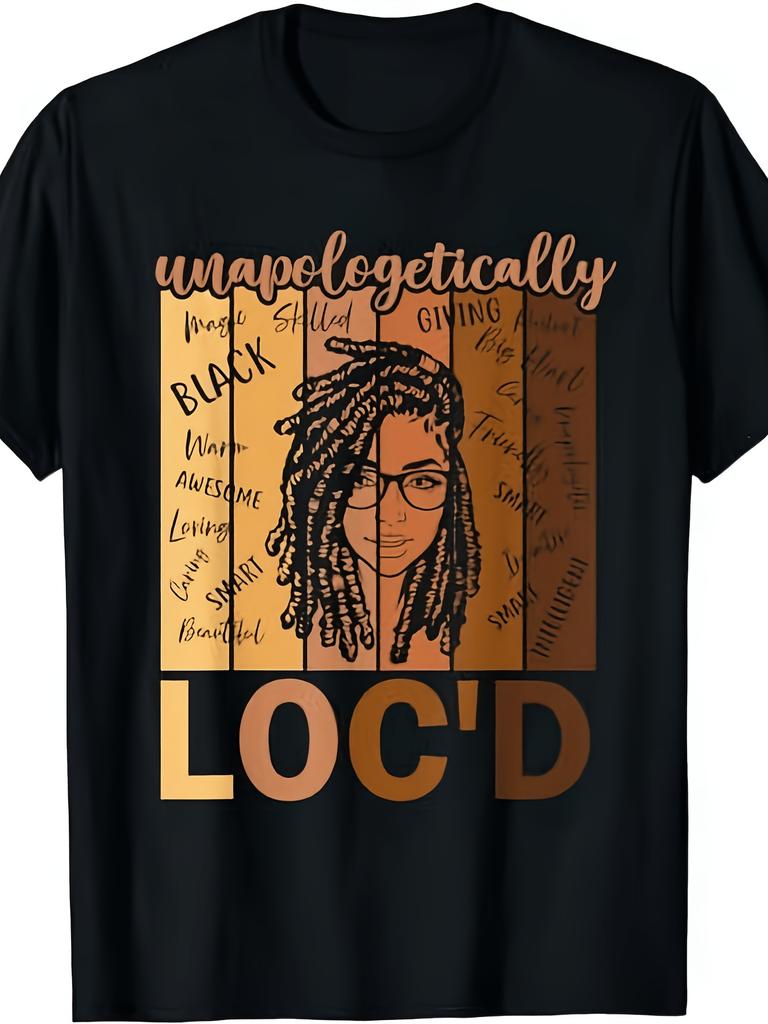 Unapologetically Loc'd Melanin Black History T-Shirt Same Style for Men and Women 2026 Summer Short-