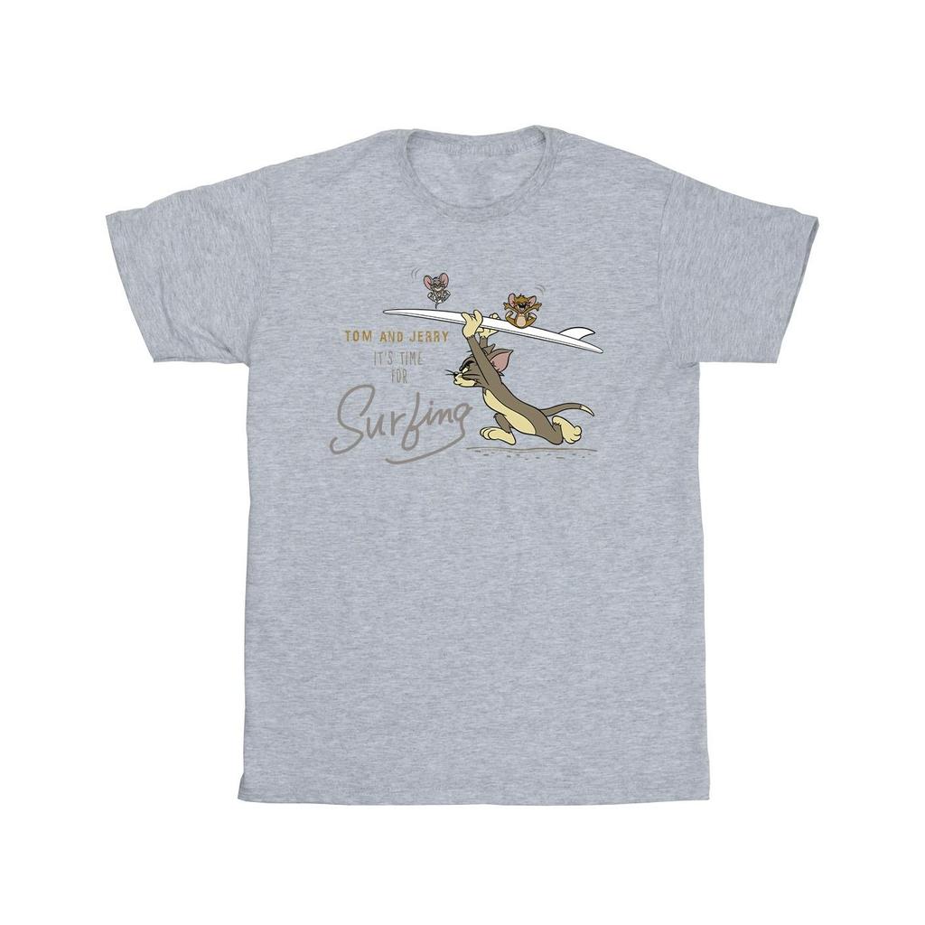 Tom And Jerry Mens It´s Time For Surfing T-Shirt