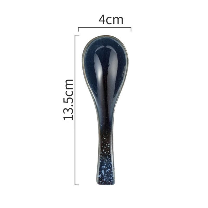Керамическая маленькая ложка для супа в японском стиле, кухонная утварь, инструмент, чайная ложка для супа, аксессуары для кухни