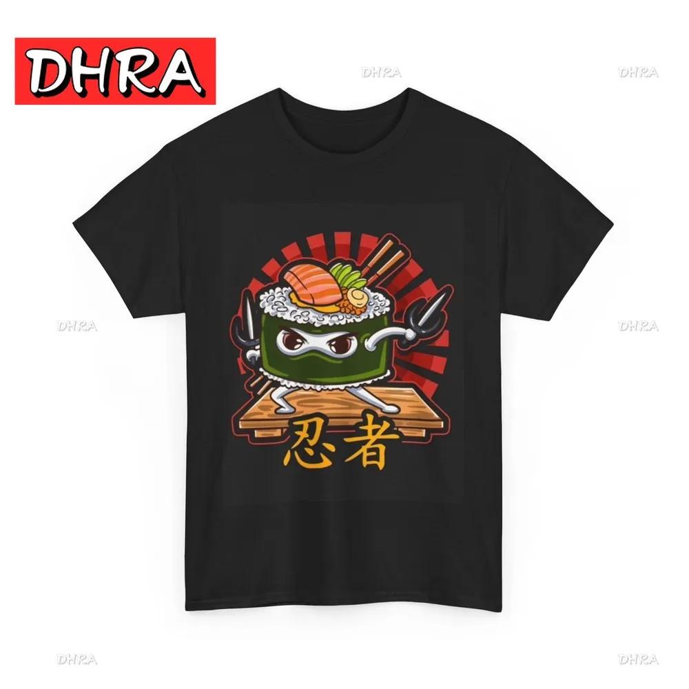 Sushi Ninja Graphic Tee Breathable Cotton TShirt Fun Japanese Food Short Sleeve Top for Unisex