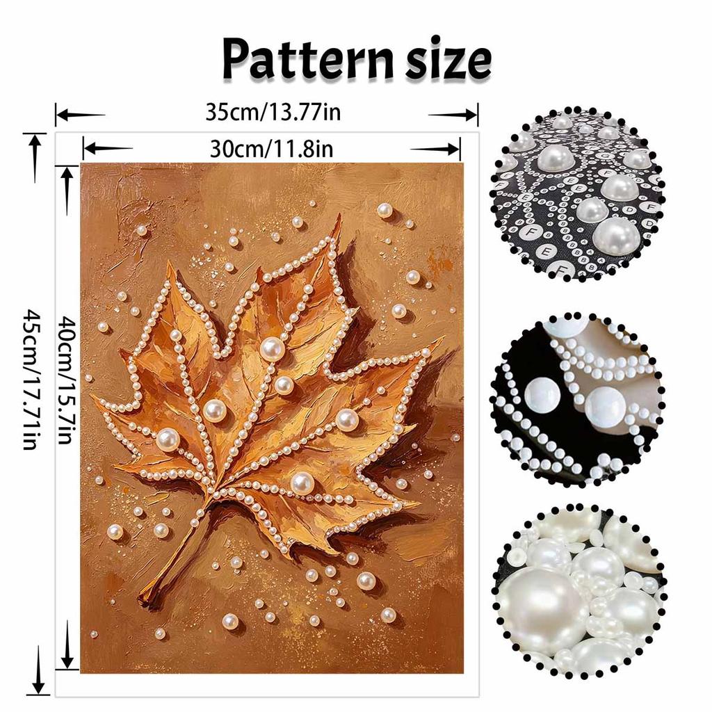 Pearl painting kit Autumn maple leaf DIY home decoration painting