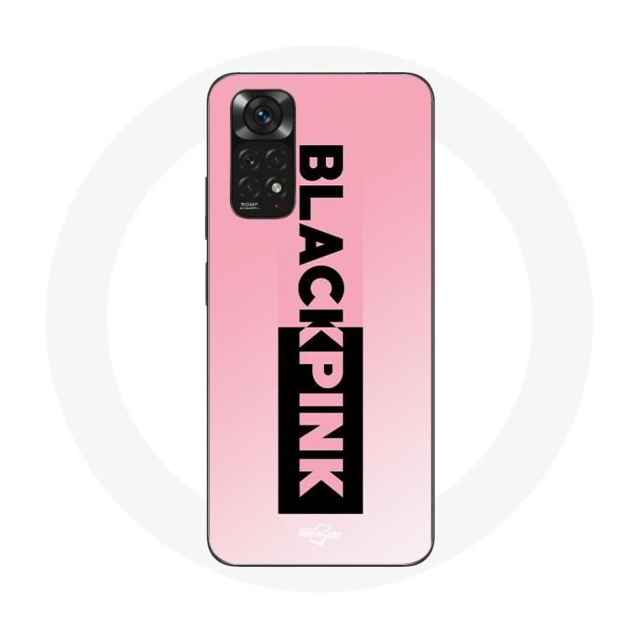 Чехол для Xiaomi Redmi Note 11S Blackpink Группа K-pop Логотип Черный Розовый Фон Розовый