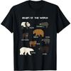 Bears Of The World Grizzly Bear Panda Black Polar T Shirt T-Shirt