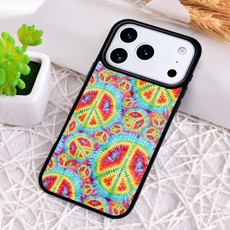Чехол для телефона в стиле хиппи с ромашками и тай-дай цветами для iPhone 17 Air 16 15 11 12 14 13 Pro Max Ударопрочный чехол