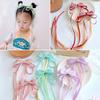 New Chinese-Style Ribbon Bow Hair Clip for Girls - Hanfu Tassel Braided Headwear Accessory