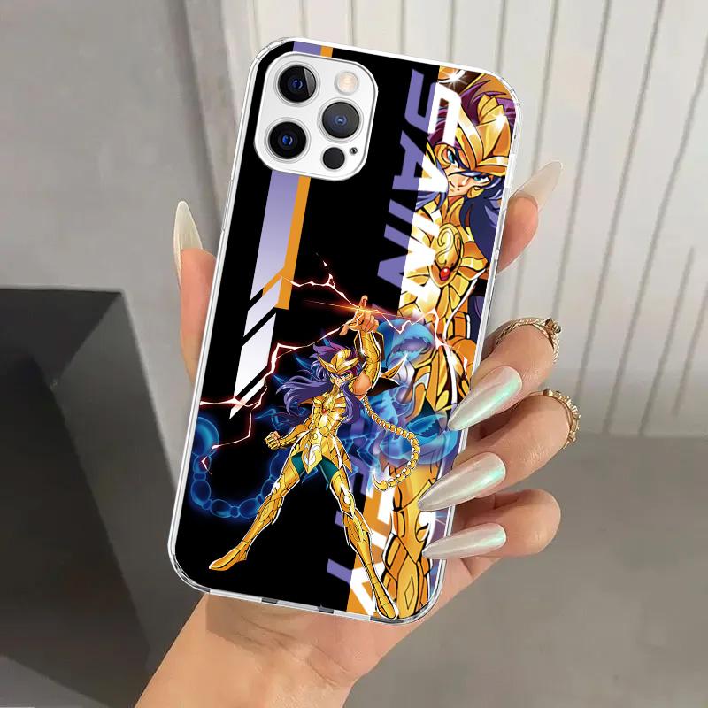 Чехол для телефона Saint Seiya Аниме для Iphone 17 Air 16 15 Plus 14 13 Mini 12 11 Pro Max 16E 7 8 SE 2020 Мягкий Funda Печатный Корпус 16 15