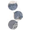 Summer Women Denim Shorts High Waist A-line Solid Color Ripped Button Zipper Closure Retro Pockets Slim