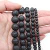 Натуральный вулканический камень круглые бусины россыпь, черный вулканический камень полуфабрикаты DIY аксессуары для ювелирных изделий бусины