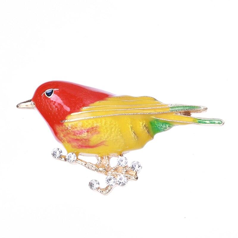 Blucome Милая красочная брошь в виде ветки птицы, эмалированная женская брошь для костюма, сумки, булавки, ювелирные изделия, подарки на Новый год