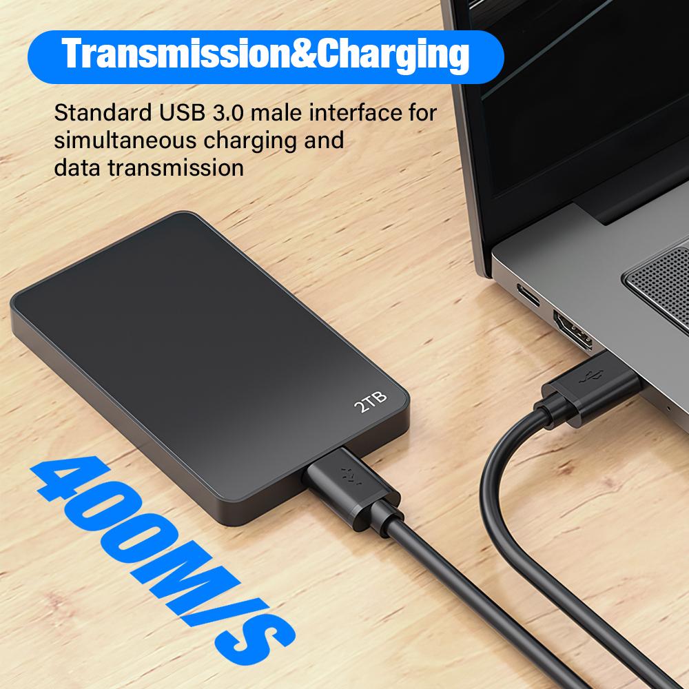 High Speed USB 3.0 Male to Male Extension Cable Type A 1M 2M for TV Box Hard Drive PC Laptop, Backward Compatible with USB 2.0
